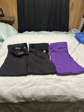 2-Grey's Anatomy by Barco Women's Black Scrub Pants L -1 Spread The Cheer Purple