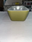 Vintage Pyrex Spring Blossom Green Crazy Daisy 502 Refrigerator Dish No top