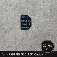 20pc of P21090 1.92TB SATA SSD caddy label sticker for hpe G8 G9 G10 2.5'' trays
