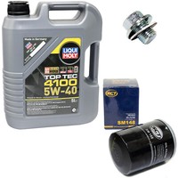 MotoröL Set 5W-40 5 Liter + ÖLfilter SM 148 + Schraube FüR Toyota Corolla RAV 4