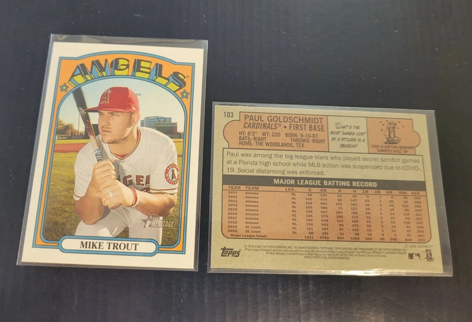 2021 Topps Heritage Baseball Wrong Back ~ You Pick (From Dropdown List) - Image 4 of 4