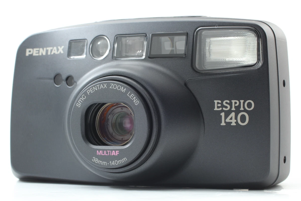[Almost Unused] Pentax Espio 140 Point & Shoot 35mm Black Film Camera From  JAPAN