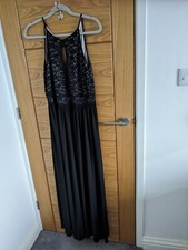 Black long length evening dress.