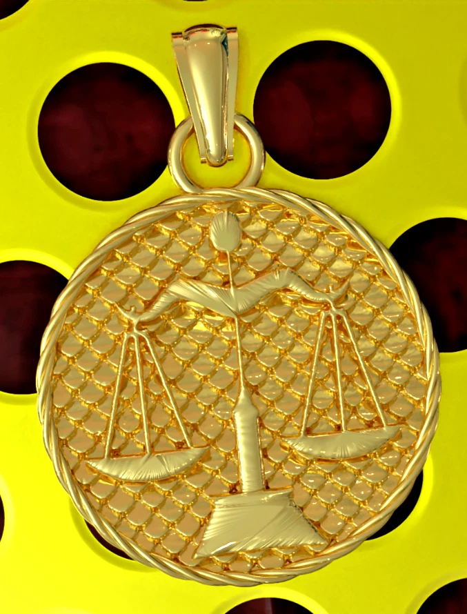 10k gold libra pendant deals