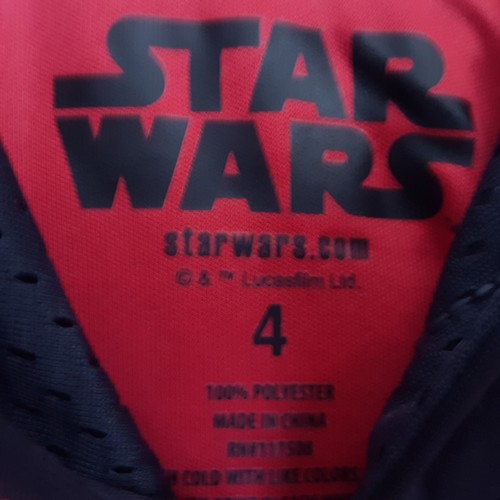 Camisa con capucha para niños Star Wars talla 4 roja negra Stormtrooper primera orden Disney - Imagen 4 de 5