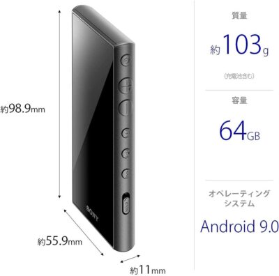 Sony Walkman 64GB Aseries NW-A107 Black : High resolution