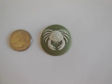 1960 Wedgwood Sage Green Jasperware Zodiac Crab Cancer Cameo Medallion