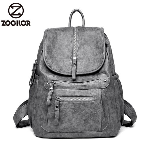 Mochila De Cuero Para Mujeres Bolso De Hombro Moda Casual Gran Capacidad  Chica | eBay