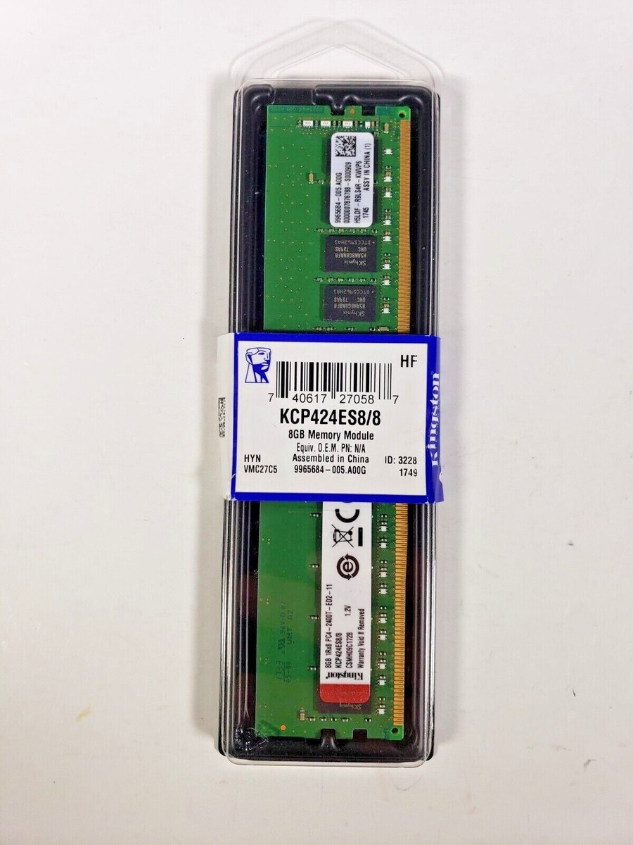 Kingston KCP424ES8/8 8GB 1Rx8 DDR4-2400MHZ 288-Pin DIMM Single
