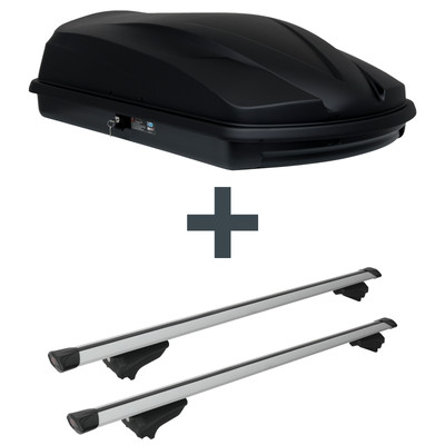 Dachbox LEVUP Cube + Dachträger G3 Clop airflow für Peugeot Partner NEU