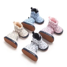 Kids Baby Girls Boys Toddler Anti-slip Slippers Socks Winter Warm Cotton Shoes