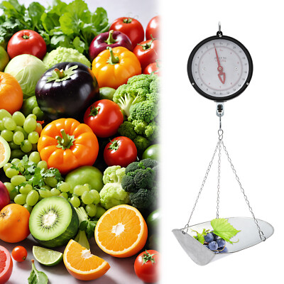 Double Sided Dial Hanging Scale Circular 10kg 22lbs Supermarket Scale