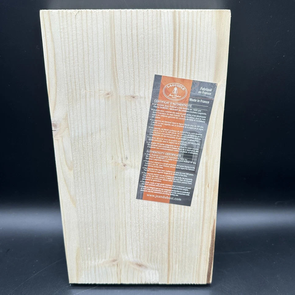 Conjunto de 6 garfos de jantar Jean Dubost Laguiole França abelha azul ouro caixa de madeira rara vintage - Imagem 3 de 4