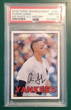 AARON JUDGE 2017 Topps Transcendent VIP Party 1967 ROOKIE /87 PSA 10 POP 14