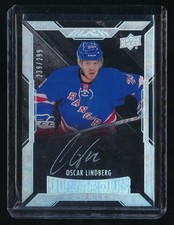 OSCAR LINDBERG 2015-16 UD BLACK #52 RC AUTO 239/299 *NEW YORK RANGERS*