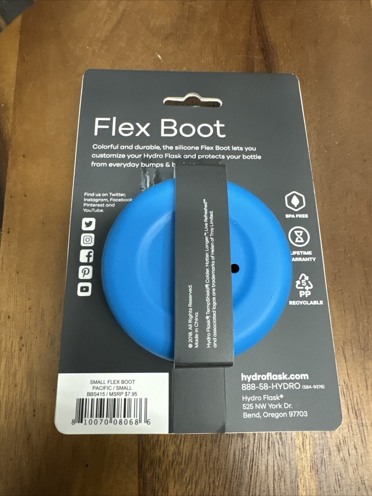 Hydro Flask Flex Boot - 12-24 Oz Bottle - Small Pacific Blue - Protector New