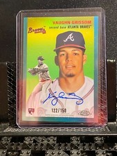 Vaughn Grissom 2023 Topps Chrome Platinum Rookie Auto Aqua #122/150