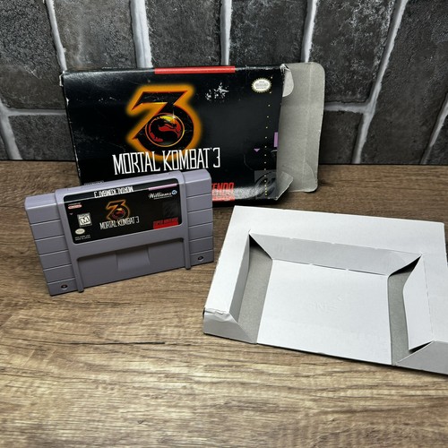 Super Nintendo Game Mortal Kombat 3 with Box and Tray