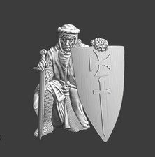 Northern Crusades Miniatures Medieval Livonian Knight - Praying 28 32 35 40 54