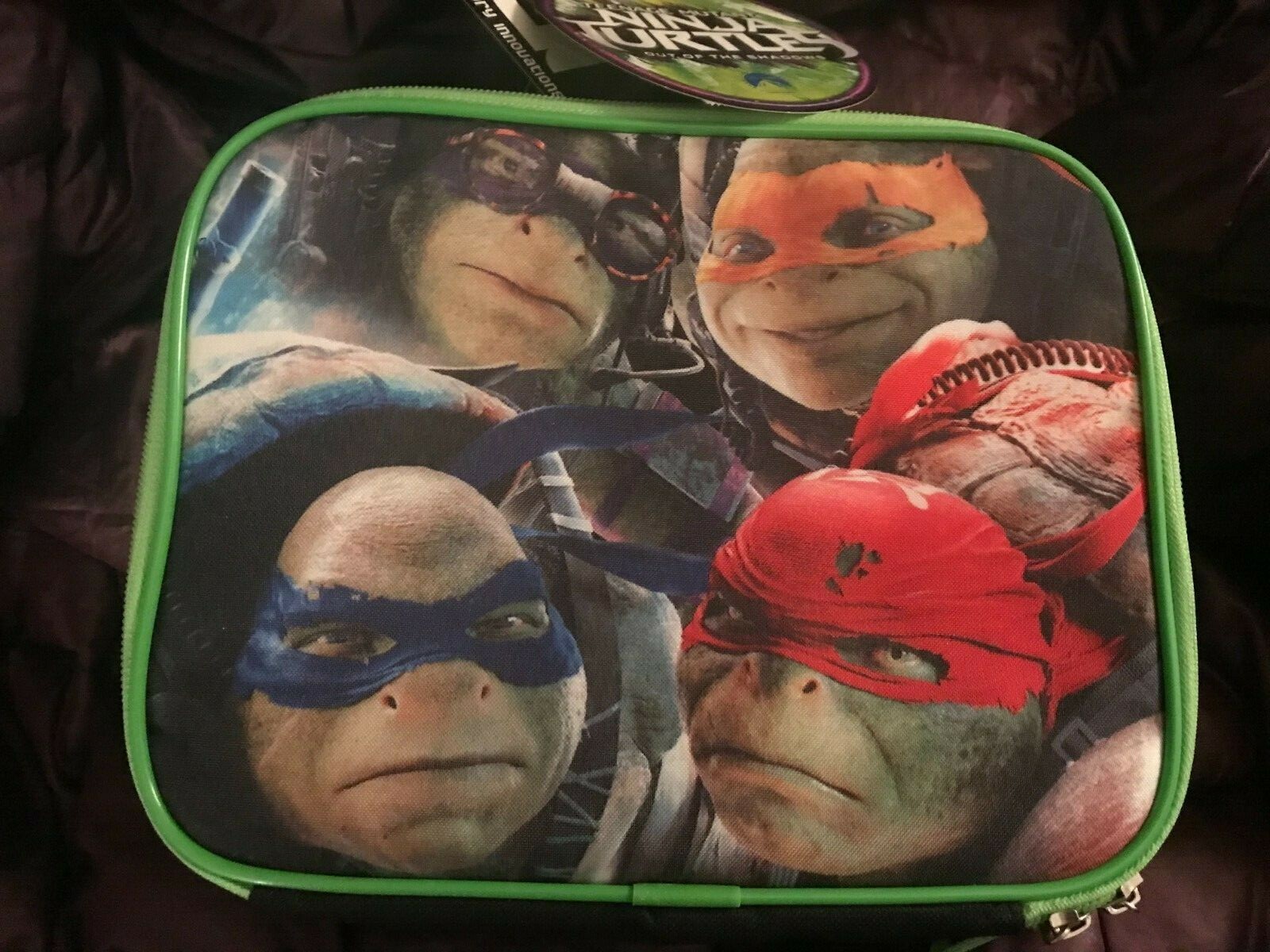 Ninja Turtles Insulated Lunch Box Bag Back to School Rare New-image