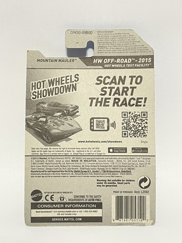 Hot Wheels Mountain Mauler 1:64 Scale Die Cast, 2015 HW Off Road - Picture 4 of 4