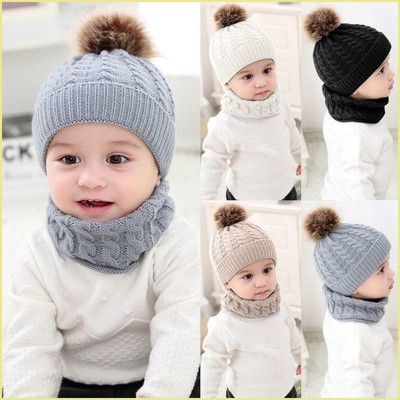 GoRros De InviErno Para NiñOs beBes Cálido Ropa GOrro Baby 2 PieZas Unisex Niño