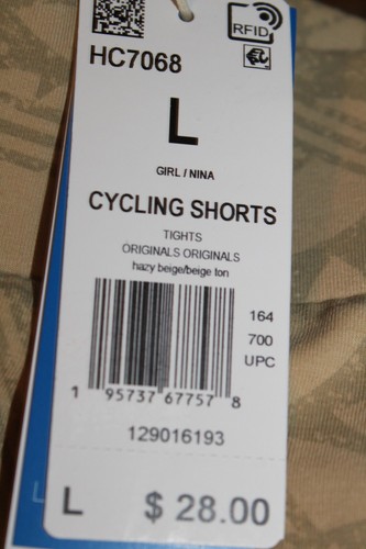 NEW ADIDAS ORIGINALS GIRLS 3 STRIPE TREFOIL CYCLING SHORTS ~ YOUTH LARGE HC7068 - Picture 8 of 8