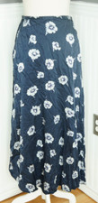 Vintage Limited Skirt 100 Silk London Paris New York Dark Blue Size 8 dark blue