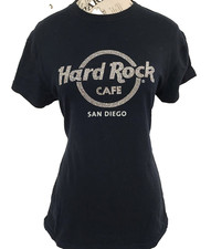 HARD ROCK CAFE black cotton shirt- size L - short sleeve