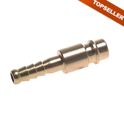 MARKENLOS Kupplungsstecker NW 7,2 mit Schlauchtülle, Messing, Druckluftkupplung