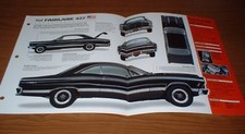 1967 Ford Fairlane 427 Original Imp Brochure Poster Specs Info 67 500