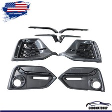 For 2017-2021 Honda Civic Hatchback Front Rear Bumper Fog Light Garnish Covers For 2017-2021 Honda Civic Hatchback Front Rear Bumper Fog Light Garnish Covers