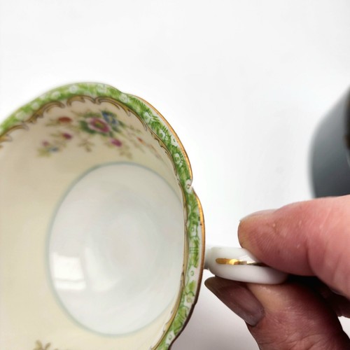 Vintage Noritake 1950's GREENBRIAR Porcelain Tea Cups And Saucers - Picture 8 of 12