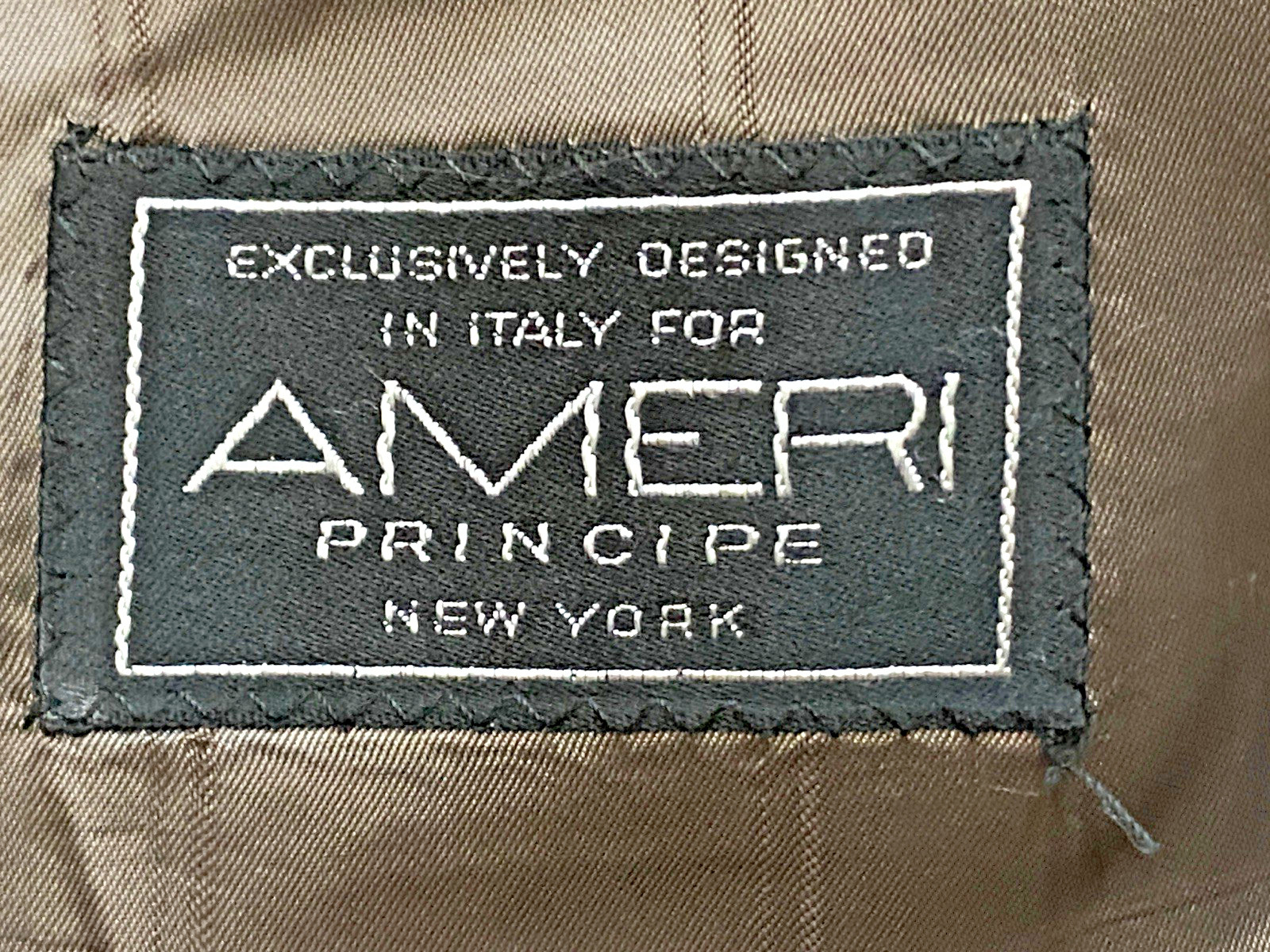 Ameri  Blazer Men 42L  Brown Herringbone Tweed Do… - image 8