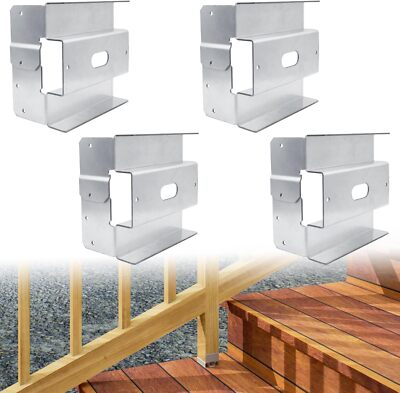 lifgarfe 4pcs 6''x6'' Post Base Anchor Concrete Deck Post Bracket Fit for Deck,...