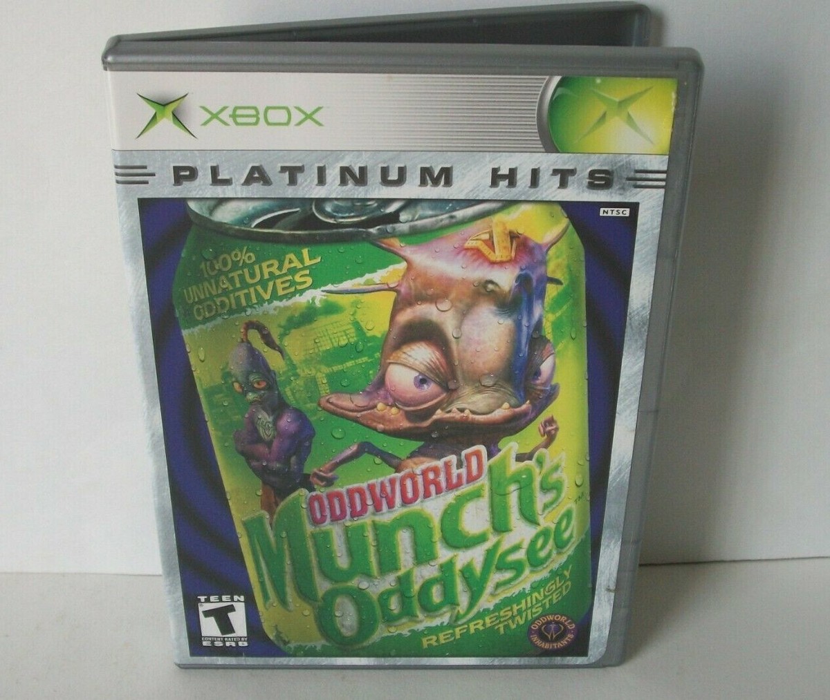 Oddworld Munch's Oddysee Xbox Good Disc Game Case Munch Platinum