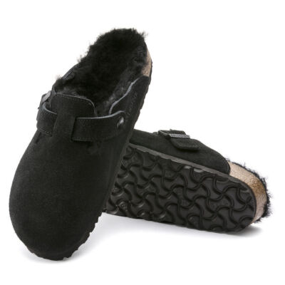 New in-Box Birkenstock Boston VL Shearling Clog Suede Leather