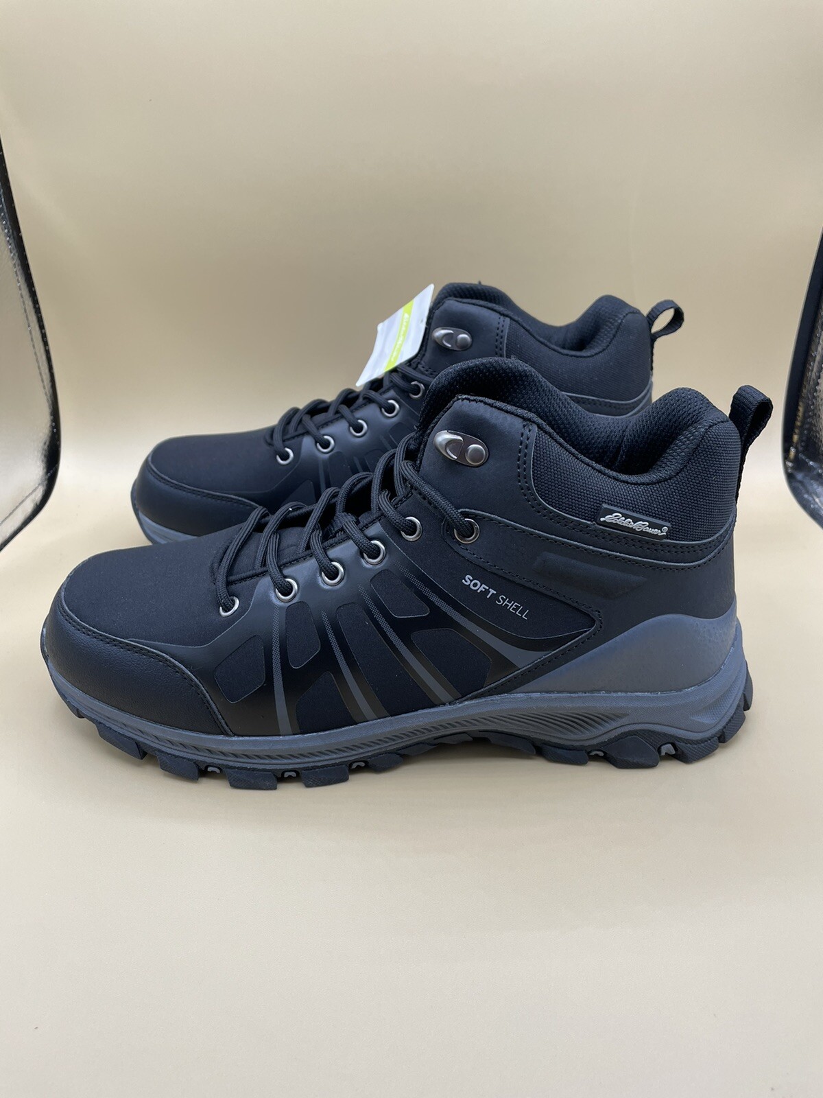 Size 9 M EDDIE BAUER SUMMIT MID BLACK MENS Hiking Trekking Sneakers Shoe No Box