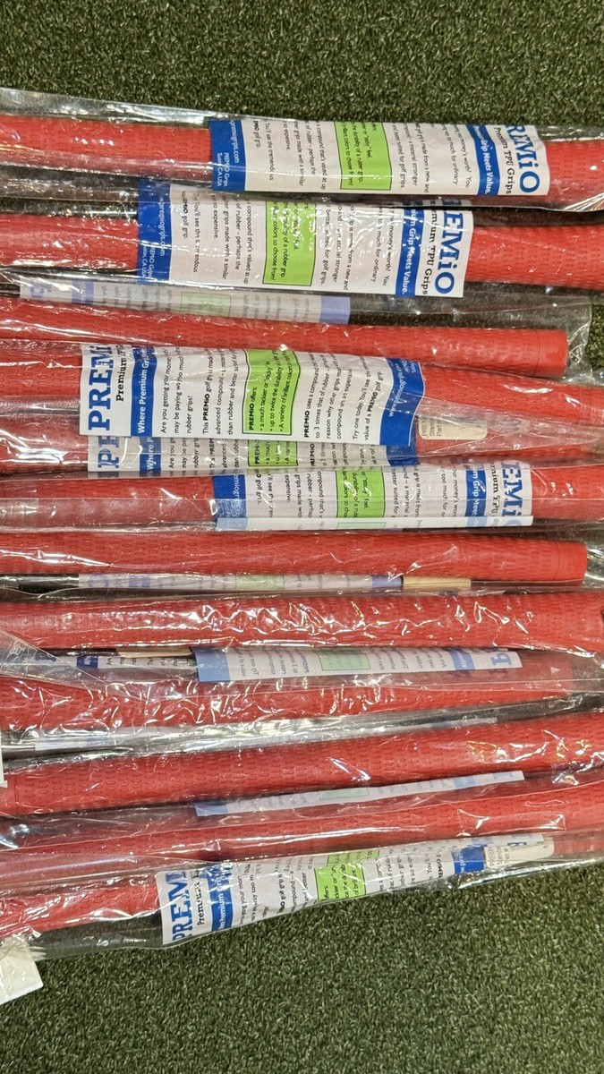 1 pc Premio Golf Grip Men's Standard Size Premium TPU grip Red