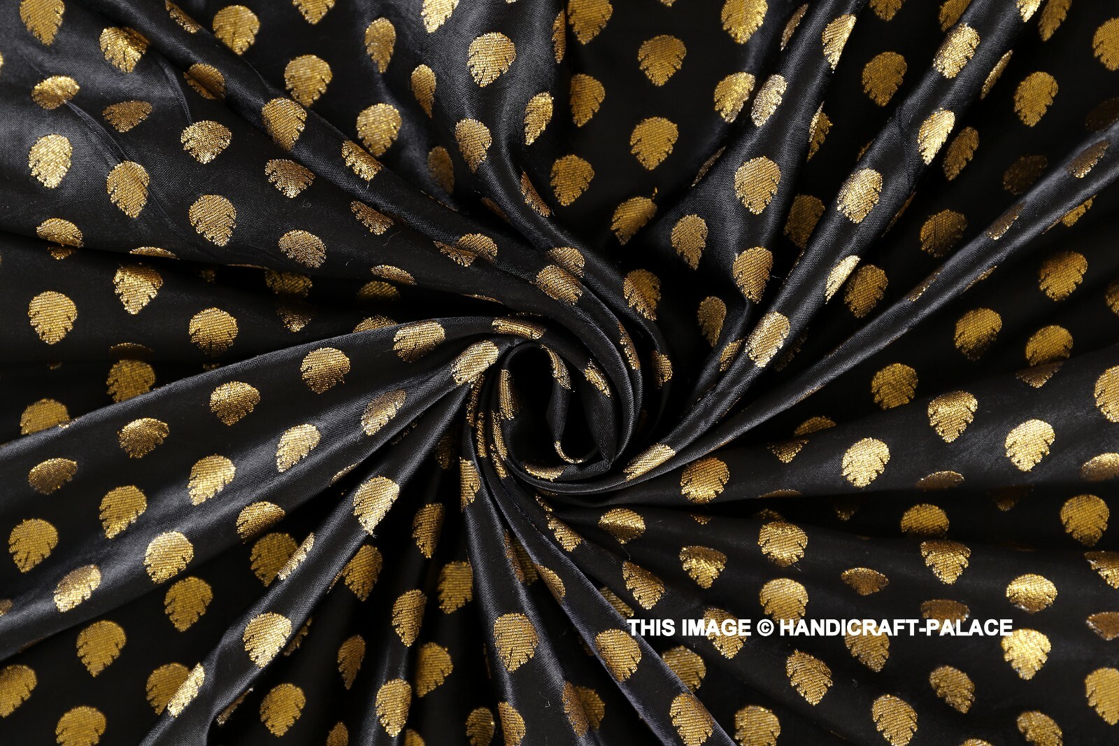 Banarasi Brocado Tela de Seda, Zari Trabajo Seda Manualidades Tela De 4.6m