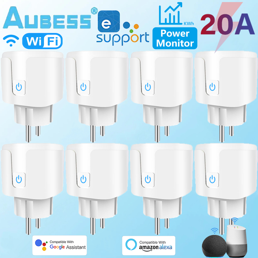 Smart Plug WiFi Socket EU 20A with Energy Monitor & Timer via eWeink App-image