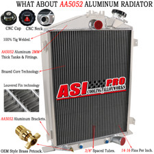 4 Row Aluminum Core Radiator For 1932 Ford Hi High Boy Street Rat Rod Model 18 B