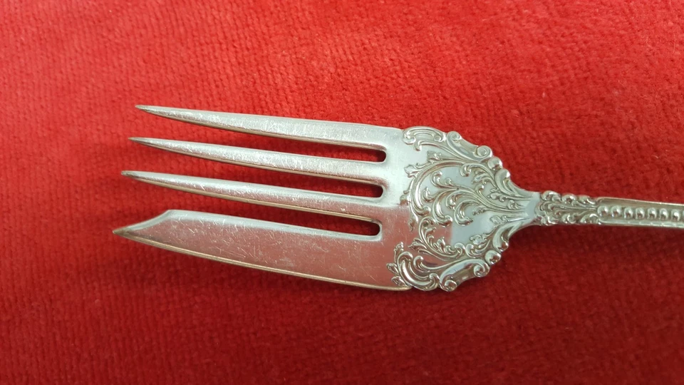 Вилка для сервировки холодного мяса - посеребренные столовые приборы - St. Paul от Holmes & Tuttle 1896 - Изображение 3 из 4