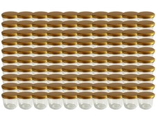 100 x Sturzgläser 230 ml Marmeladenglas Einmachglas Gold Einweckgläser 
