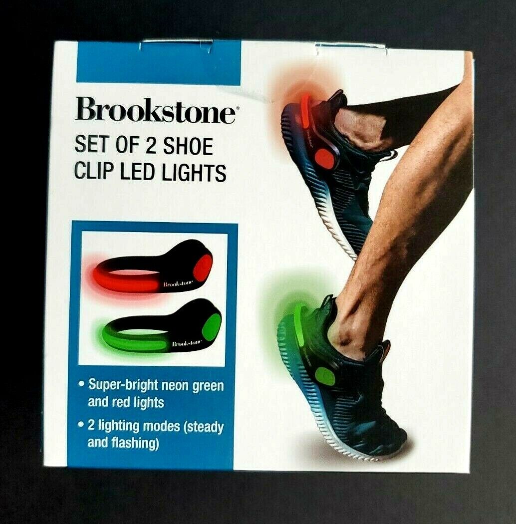 BROOKSTONE Set of 2 Shoe Max 59% OFF Clip Manufacturer regenerated product LED Neon Bran Red ~ Green Lights