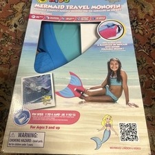 Body Glove Kids Mermaid Travel Monofin Flippers Swim Pool Blue