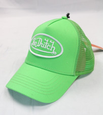 Von Dutch Trucker Hat Bright Green 321 Embroidered Patch Snapback Cap