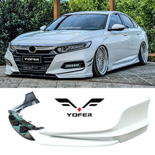 Platinum White Pearl Yofer Jdm Front Bumper Lip Splitter Kit For 2018-20 Accord