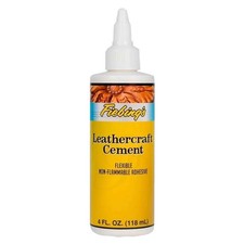 Fiebing's Leathercraft Cement - 4 oz Leather Glue Adhesive - Quick Drying,...