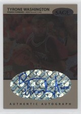 1999 Sage Auto Platinum /50 Tyrone Washington #A48 Auto 12hh